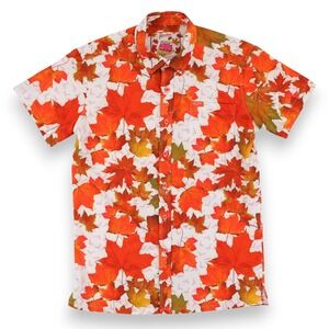 Retro Rifle Shirt Rule #1 Fight Club Maple Leaves Brad Pitt Tyler Durden Small